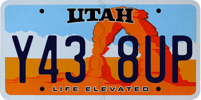 UT license plate Y438UP