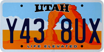 UT license plate Y438UX