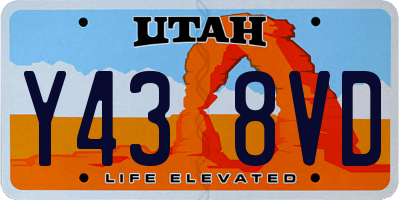 UT license plate Y438VD
