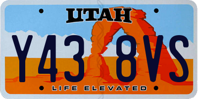 UT license plate Y438VS