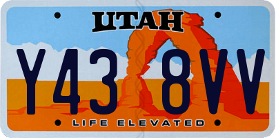 UT license plate Y438VV