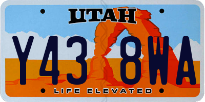 UT license plate Y438WA