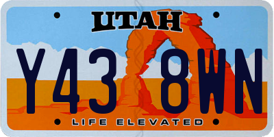 UT license plate Y438WN