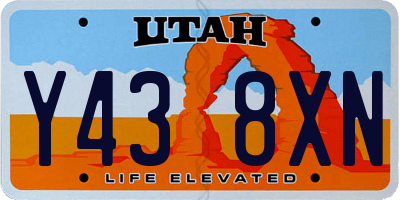 UT license plate Y438XN