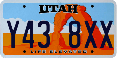 UT license plate Y438XX