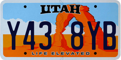 UT license plate Y438YB
