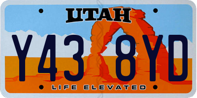 UT license plate Y438YD