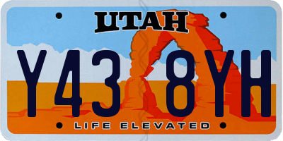 UT license plate Y438YH