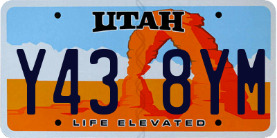 UT license plate Y438YM
