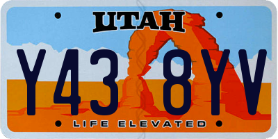 UT license plate Y438YV
