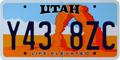 UT license plate Y438ZC