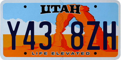 UT license plate Y438ZH