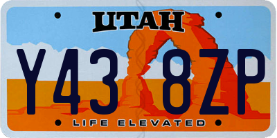UT license plate Y438ZP