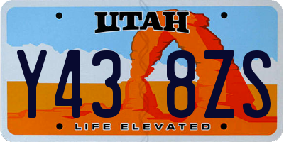 UT license plate Y438ZS