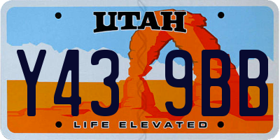 UT license plate Y439BB
