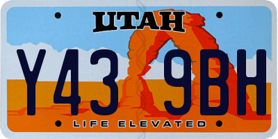UT license plate Y439BH