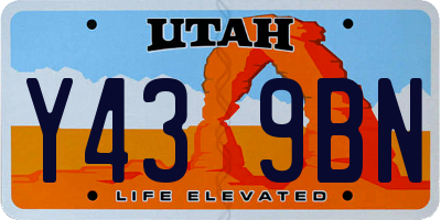 UT license plate Y439BN