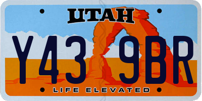 UT license plate Y439BR