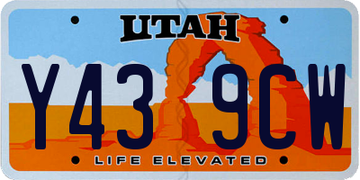 UT license plate Y439CW