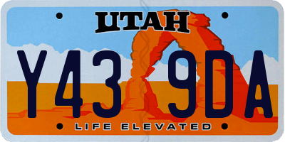 UT license plate Y439DA