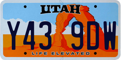 UT license plate Y439DW
