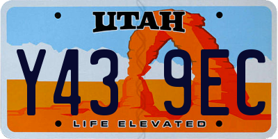 UT license plate Y439EC