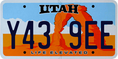 UT license plate Y439EE