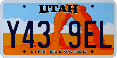 UT license plate Y439EL