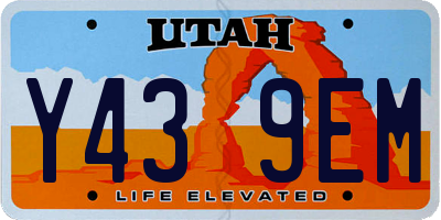 UT license plate Y439EM