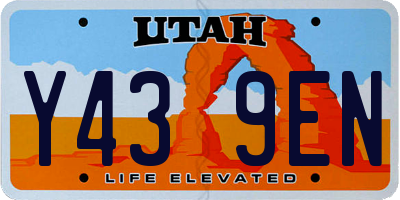 UT license plate Y439EN