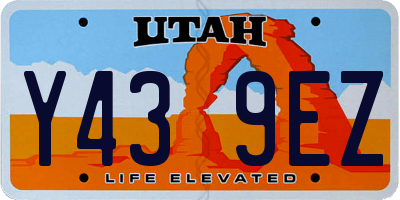 UT license plate Y439EZ