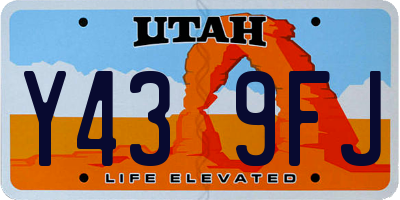 UT license plate Y439FJ