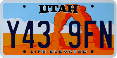 UT license plate Y439FN