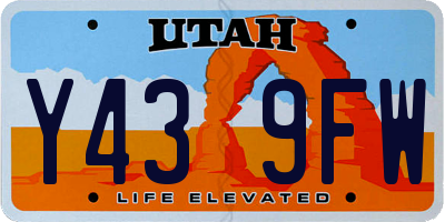 UT license plate Y439FW