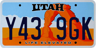 UT license plate Y439GK