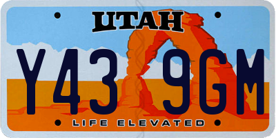 UT license plate Y439GM