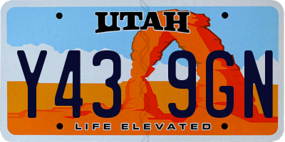 UT license plate Y439GN
