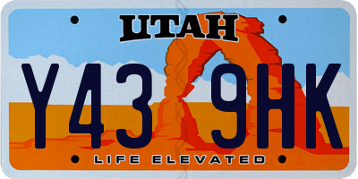 UT license plate Y439HK