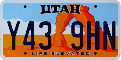 UT license plate Y439HN