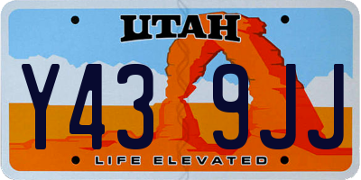 UT license plate Y439JJ