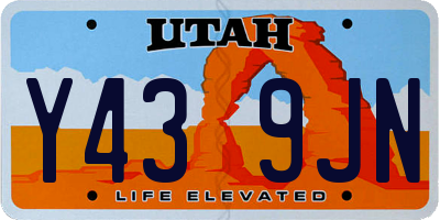 UT license plate Y439JN