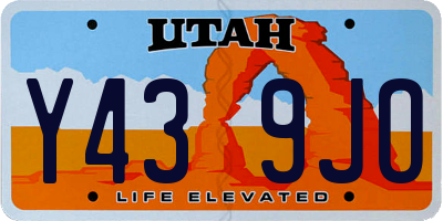 UT license plate Y439JO