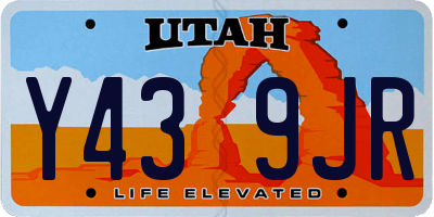 UT license plate Y439JR