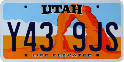 UT license plate Y439JS