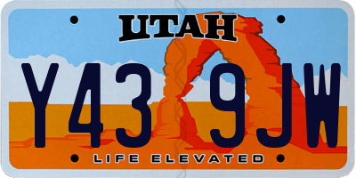 UT license plate Y439JW