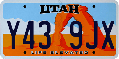 UT license plate Y439JX