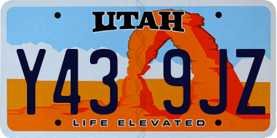 UT license plate Y439JZ