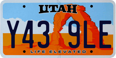 UT license plate Y439LE