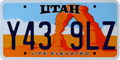 UT license plate Y439LZ