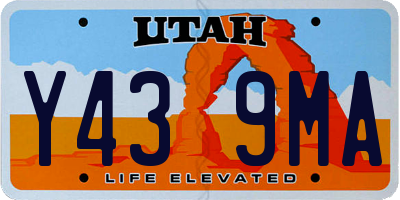 UT license plate Y439MA